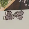 Versão Coreana Doce Versátil Transparente Pequena Tulipa Flor de Três Pétalas Tigela Flor DIY Brincos Pingente Acessórios Materiais