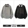 Camisa Polo de Moda Estilo Old Money de Nasa Sudadera Negra para Hombre Otoño Nueva Suelta Casual Tejido Superior