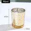 Copo de vela de vidro redondo para aromaterapia caseiro faça você mesmo suporte de vela de vidro quadrado vazio cor doméstica galvanizado prata quebrada com tampa de bambu