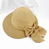 Chapéu feminino de verão dobrável chapéu grande chapéu de sol chapéu de palha moda coreana protetor solar UV chapéu de praia atacado de fábrica