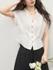 Camisa para Mujer 2026 Nuevo Estilo de Verano con Diseño de Cintura Elástica, Suave y Elegante, Corte Ajustado, Favorecedora, Disimuladora, con Mangas Volantes