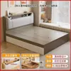 Cama-guarda-roupa para espaços pequenos, cama tatami, armazenamento simples, estofamento macio, nova cama de casal, gaveta de armazenamento, cama de solteiro com baú alto