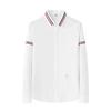 Ropa de Lujo Ligero para Hombre con Cuello de Doble Manga y Cinta de Webbing, Sensación de Alta Gama, Camisa de Manga Larga Lisa de Color Premium para Hombre, Ropa Versátil para Hombre, Camisa de Hombre