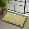 Alfombra de Piso Absorbente de Encaje Simple Imitación Cachemira Puerta de Baño Antideslizante, Resistente a la Suciedad y al Desgaste Suelo Suave Alfombra Doméstica