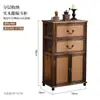 Aparador de Madeira Maciça Vintage Armazenamento Estilo Country Americano Sala de Estar Armário Antigo Pousada Armário de Jantar Balde Decorativo Criativo Armário