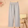 Pantalones Casuales para Mujer 2026 Primavera y Otoño Nuevo Estilo Ropa de Mamá Pantalones Largos para Mujeres de 40-60 Años de Edad Media y Mayores con Cintura Elástica