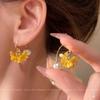Pendientes de perlas con flecos de osmanthus Super Fairy, dulces y delicados, para mujer, estilo retro francés, con cara a juego.