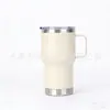 Comercio exterior taza de coche de 20 oz/30 oz acero inoxidable taza aislada de gran capacidad taza de coche portátil para exteriores con asa taza para hielo