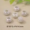 Cuentas Redondas Caladas de Zirconia Chapadas en Oro de 14K, Cuentas Barril, Cuentas de Rueda con Agujero Grande, Accesorios para Colgante Pulsera Collar DIY, Venta al por Mayor
