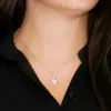Collar Colgante de Moda Transfronterizo Simple Lujo Ligero Arenques Microincrustado Circonita Regalo del Día de la Madre con Tarjeta