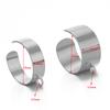 Anillo abierto electrochapado de acero inoxidable que no se desvanece, anillo de lujo ligero de alta calidad, moda para hombre, joyería para hombre, anillo de 18 mm
