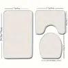 Juego de Baño Tres Piezas Transfronterizo con Plantas Verdes Frescas, Cactus, Estilo Natural Pastoral, Alfombrilla Antideslizante para Piso, Funda para Asiento de Inodoro, Juego de Baño