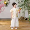 2026 Novas Fantasias de Performance Estilo Chinês para Crianças, Estilo Antigo, Tendência Nacional, Estilo da República da China, Fantasias de Performance Tradicionais de Verão para Jardim de Infância Estilo Chinês