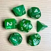 Juego de Dados Poliedros D&D con Patrón de Mármol, Color Mixto Transparente D4D6D8D10D12D20 Caras, Coc, Juego de Mesa, Juego de Siete Piezas
