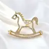 Broche de Caballo del Zodiaco Nuevo Más Vendido para Mujer, Corsage Creativo para Cuello, Exquisito Broche de Pony al por Mayor