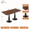 Mesa redonda de madera maciza estilo panadería con sillas tapizadas, diseño minimalista, adecuada para cafeterías, mesas de reuniones, sillas de comedor, ocio moderno y entornos de té de la tarde