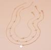 Collar de cadena cubana retro de alta calidad de estilo europeo y americano con cuentas de hueso de serpiente, cuentas de transferencia simples, traje multicapa