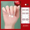 Zhengxiang fábrica personalizado Navidad pegatinas de uñas dibujos animados impermeable película para uñas copo de nieve pegatinas de uñas europeas y americanas al por mayor