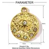 Piedra Natural Francesa Ojo de Diablo Diy Colgante de Acero de Titanio para Mujer Trébol Rosa Collar de Acero Inoxidable Colgante de Joyería