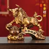 Toro Toro Atrae Riqueza Toro Feng Shui Adorno Entrada Objeto Auspicioso Oficina Sala de Estar Gabinete de Vino Regalo