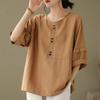 Camiseta de Manga Corta Shanlida Di de Alta Gama para Mujer, Nuevo Estilo Verano Ins, Casual, Talla Extra, Corte Holgado