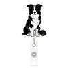 Clip de cocodrilo retráctil de gato y perro de dibujos animados acrílico soporte para gafete de fácil extracción clip retráctil regalo médico giratorio