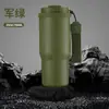 Caneca de Café Portátil com Alça, 6ª Geração, Canudo de Aço Inoxidável 304, Copo Térmico, Copo de Carro Portátil para Exterior Atacado