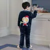 Pijama de una pieza para niños, Otoño e Invierno, Franela Engrosada Anti-Patada Cálido Coral Fleece, para Niños Medianos y Grandes, Ropa de Casa para Niñas