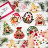 ET040 Árvore de Natal Alce de Natal Casa Adesivo DIY Moldura de Foto Decoração Adesivo de Quebra-cabeça Adesivo de Desenho Animado