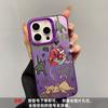 Adecuado para funda de teléfono iPhone 17 Pro, Nueva funda rígida estilo Ins peculiar para 15 Plus, Gato y Perro con Graffiti para Pareja 14