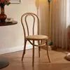 Conjunto de cadeiras de jantar em madeira maciça cadeira vintage cadeira de restaurante americano francês com encosto casa comercial cadeira de rattan trançado de rattan