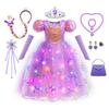 Vestido de princesa de comercio exterior transfronterizo Halloween ropa para niños vestido nuevo lentejuelas pelo largo vestido de princesa pelo largo Princesa una generación