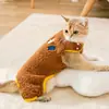 Overoles de Lana para Otoño e Invierno para Perros y Gatos, Ropa de Cuatro Patas para Perros Pequeños y Medianos, Ropa Engrosada y Cálida para Mascotas Gatos