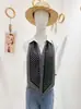 Bufanda Larga de Seda Sintética con Tacto de Alta Gama para Mujer, Bufanda Diagonal de Seda, Bufanda Larga de Rayas, Bufanda Estampada Versátil para Combinar con Abrigos, Estilo Primavera y Otoño