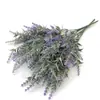 5 tenedores flocado de lana pies lavanda hojas puntiagudas espiga flor artificial transfronteriza estilo pastoral Decoración Ingeniería paisaje