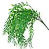 Planta verde artificial de hoja de sauce para decoración de interiores, sauce llorón, colgante de pared para techo, decoración de flores falsas, suministros para bodas, planta de ratán