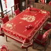 Mantel de Mesa para Año Nuevo con Recortes de Papel de Flores Nacionales, a Prueba de Aceite e Impermeable, Nuevo Modelo 2026, Año del Caballo, Arreglo Decorativo Festivo Rojo Estilo Chino