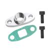 Repuestos para automóviles AN10 plateados para T3T4 con junta de salida de drenaje de aceite de turbina, kit adaptador de junta de brida