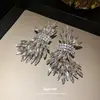 Pendientes de Ala de Cristal Aguja de Plata con Diamantes 2026 Pendientes de Personalidad Exagerada Transfronterizos Temperamento Lujo Ligero Pendientes de Alta Gama para Mujer