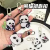 Llavero de Panda de Dibujos Animados Personalidad Linda Acrílico Creativo Llavero Colgante para Mochila de Estudiante Regalo Recompensa