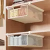 Nova caixa de armazenamento de meias, organizador de roupas íntimas, caixa de armazenamento tipo gaveta deslizante, solução de armazenamento para guarda-roupa estilo gaveta suspensa
