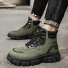 Botas Martin para hombre, nueva colección otoño/invierno 2026, forradas de felpa, cálidas, botas de nieve, de caña alta, suela gruesa, antideslizantes, botas de trabajo, X198-1