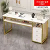Mesas de manicura de moda en oferta: conjuntos de mesa y silla asequibles para manicura y extensión de pestañas, estilo japonés, lujo ligero, mesas de manicura dobles