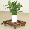 Estante para Flores de Madera Carbonizada de Múltiples Niveles para Interior Sala de Estar Exterior Patio al Aire Libre Banco Largo Anticorrosión Minimalista Balcón