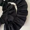 Falda de Ropa Lolita Retro Ensanchada Blanca Ropa de Cama para el Hogar Tela de Algodón Cortina Volantes Encaje Accesorios