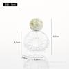 Botella de perfume oblata de 30 ml, diseño creativo de alta gama, botella de vidrio transparente con pulverizador, botella de cosméticos portátil.