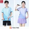 [Tienda de fábrica FeelTime] Traje de bádminton de secado rápido al por mayor, traje para hombre, tenis de mesa, ropa deportiva para mujer