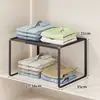 Prateleira organizadora retrátil para guarda-roupa, ferramenta economizadora de espaço para armário de roupas, prateleira divisória deslizante, sapateira