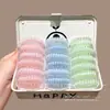Elásticos de Cabelo Estilo Coreano com Fio de Telefone para Meninas, Laços Doces e Fofos, Elásticos Versáteis para Coques, Elásticos de Alta Elasticidade, Acessórios de Cabelo