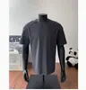 Camiseta de Verano para Hombre de Manga Corta, Transpirable, de Secado Rápido, con Empalme de Malla Transfronteriza, Seda Helada Fina, Camiseta Deportiva de Manga Corta para Hombre